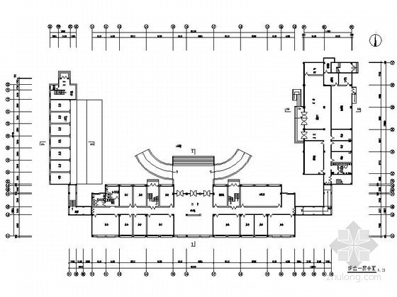 [徐州]某五层社区服务中心建筑施工图-平面 