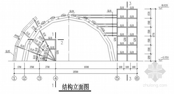 钢结构立柱大门资料下载-[贵州]电厂钢结构大门结构施工图