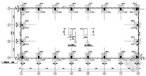 30米跨度管桁架结构图纸资料下载-某大跨度实验室结构图纸