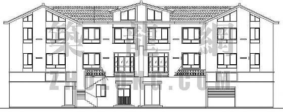 建筑系馆楼设计方案资料下载-某临街商楼建筑设计方案