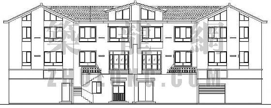 临街建筑景观设计资料下载-某临街商楼建筑设计方案