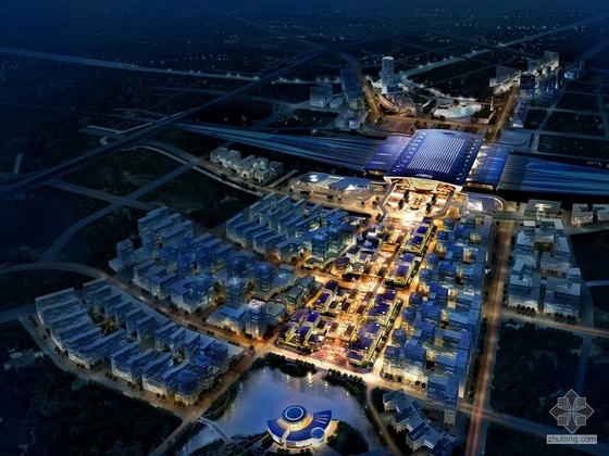 市综合体概念设计资料下载-[杭州东站]某综合体广场概念方案及“城东新城”核心区城市设计