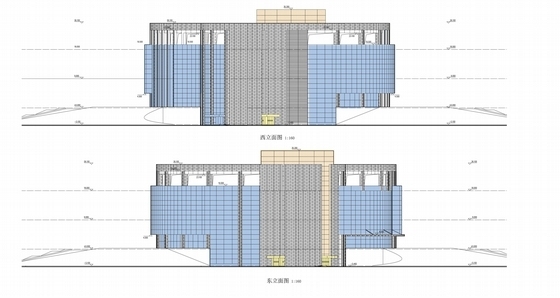 [山东]某4层展览馆建筑设计方案文本（含PPT）-立面图