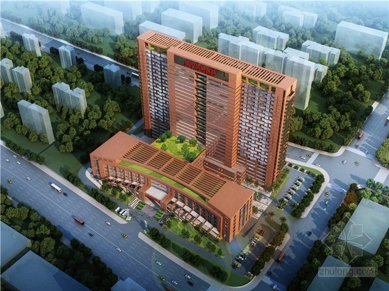 北京儿童医院建筑设计资料下载-[广西]红砖立面高层儿童医院建筑设计方案文本