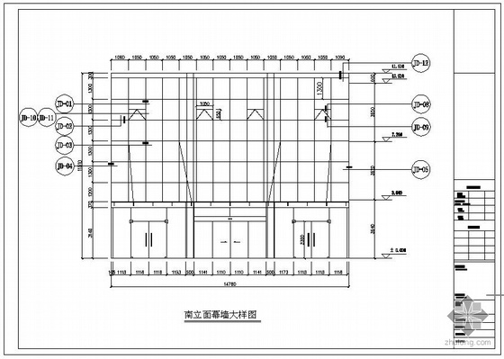 幕墙埋件加工图资料下载-某办公楼幕墙结构设计图