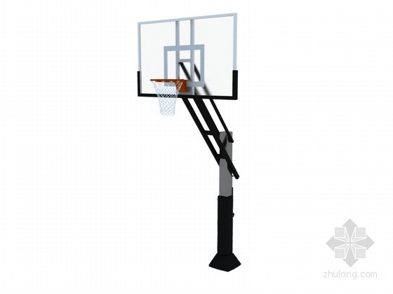 篮球架cad设计图资料下载-篮球架3D模型下载