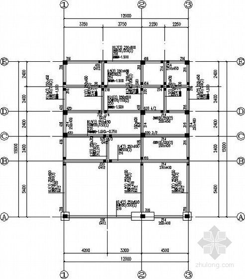 两层农村别墅全套施工图资料下载-[南昌]地上两层别墅结构施工图