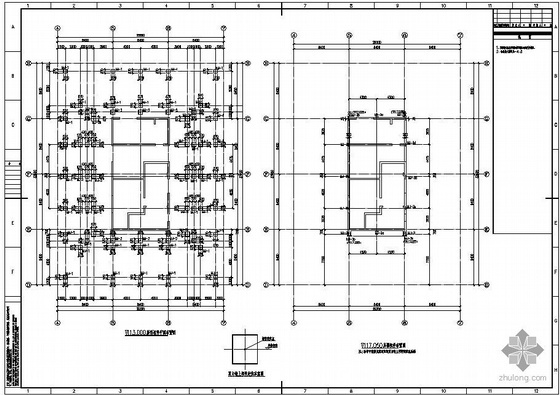 屋顶广告牌钢结构设计资料下载-某指挥中心屋顶钢结构设计图