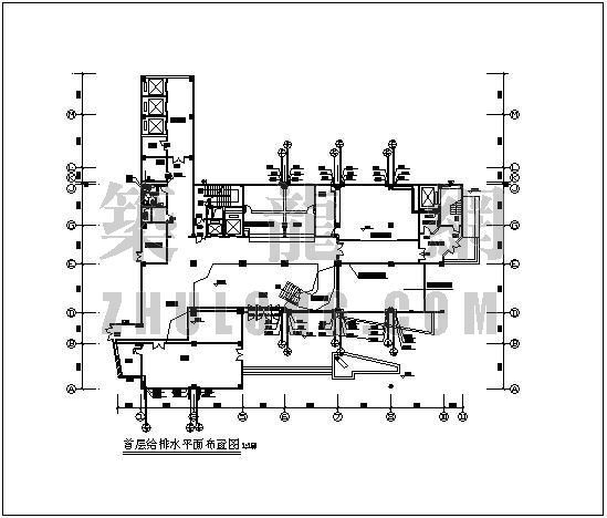 5层楼水图资料下载-南方某医院综合功能楼给排水设计图