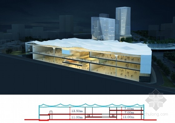 [合集]3套现代风格会展中心建筑设计方案文本-4套现代风格会展中心建筑效果图