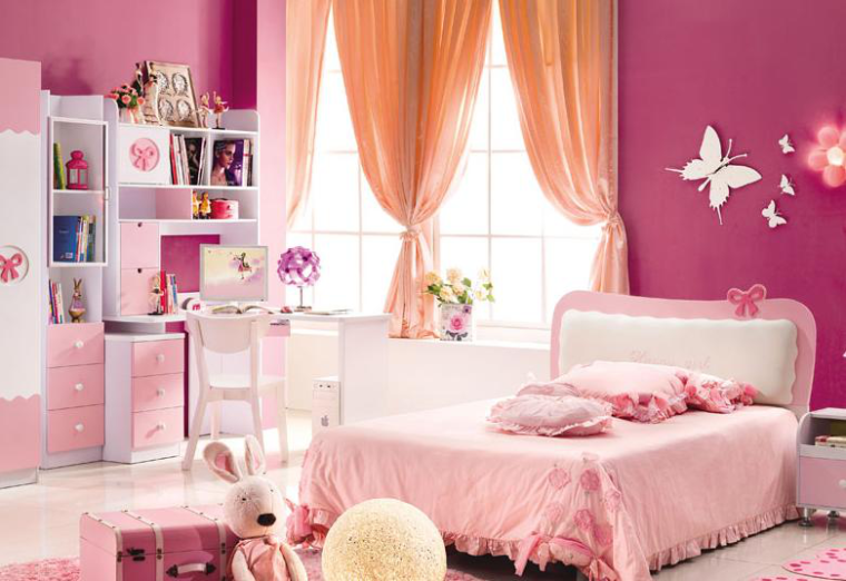 卧室墙纸装修资料下载-女性卧室风格与装修色彩
