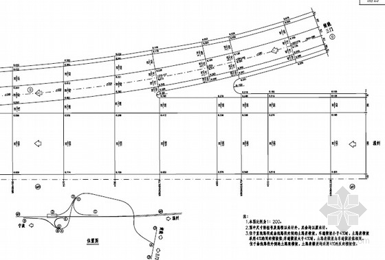 102km跨海大桥及接线工程图纸全套（含服务区 61座桥 6座隧道 ）-匝道连接部标高数据图 