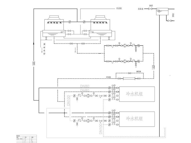 [北京]多层商场综合楼空调通风及采暖系统设计施工图（含计算书）-冷冻机房水系统原理图.jpg