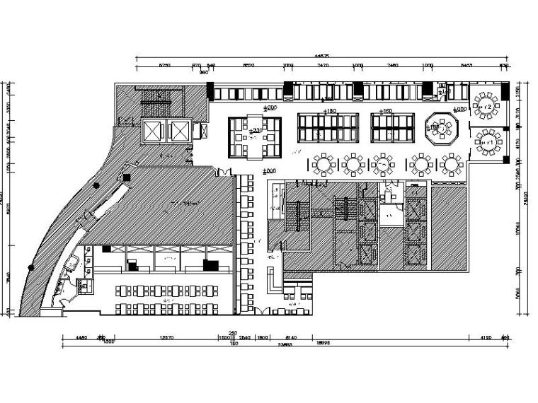 中式餐饮建筑室内设计资料下载-[新疆]新中式异域风情餐饮空间室内设计施工图（含效果图）