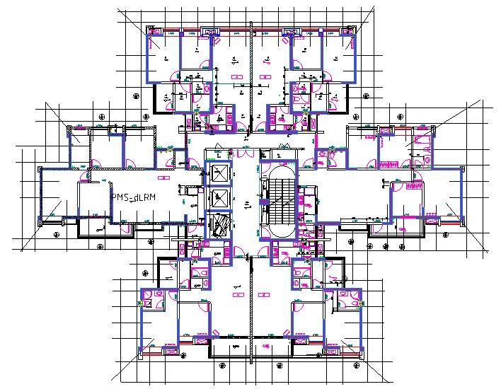 知名地产二十四城柒公馆工程脚手架施工方案及挑架、卸料平台技术交底-挑架平面布置图