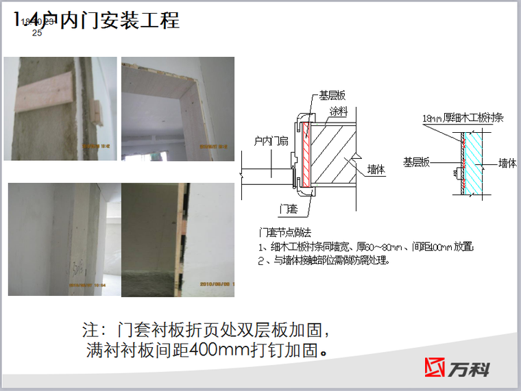 装修房项目工艺节点及经验分享-户内门安装工程