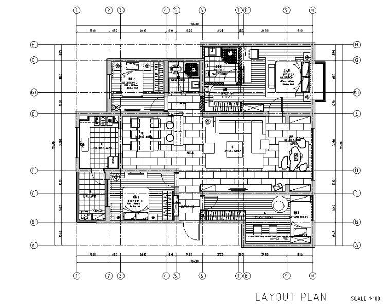 家装三居室效果图资料下载-木质简约风三居室住宅设计施工图（附效果图）