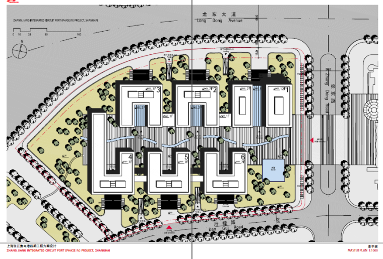 [上海]张江集电港四期建筑设计方案文本-总平面图