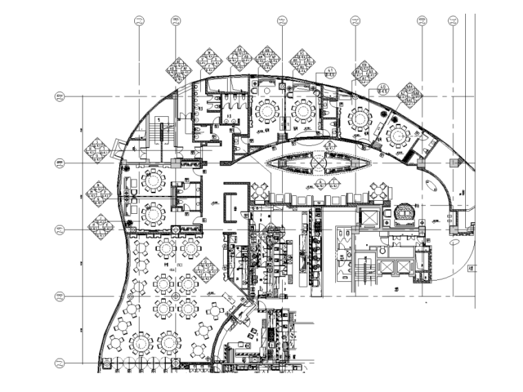 餐饮空间中餐平面图资料下载-[北京]五星酒店中餐厅室内装修施工图