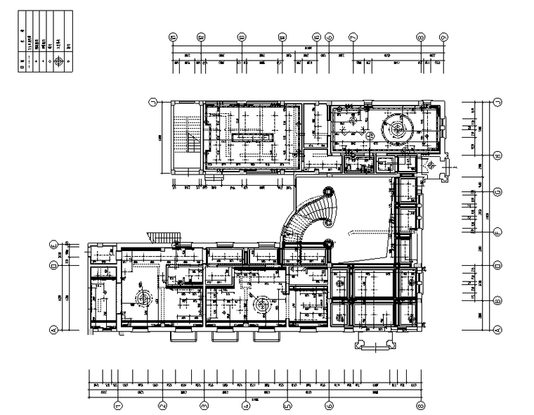 云间柏庐会所空间设计施工图（附效果图）-顶面灯位尺寸图