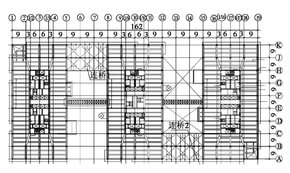 多塔高位连体结构设计关键技术探索和实践资料下载-凯晨广场多塔连体结构设计研究（PDF、6页）