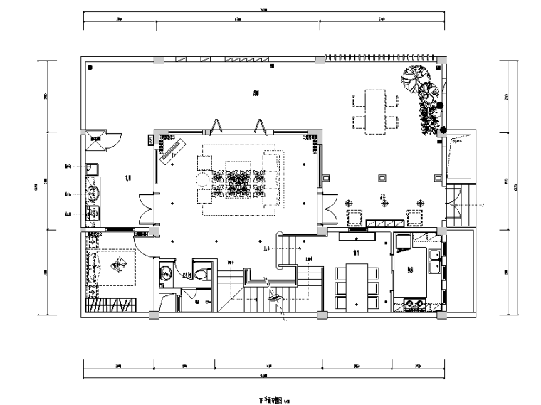 带夹层联排别墅cad资料下载-[四川]东南亚450平米联排别墅设计施工图（附效果图）