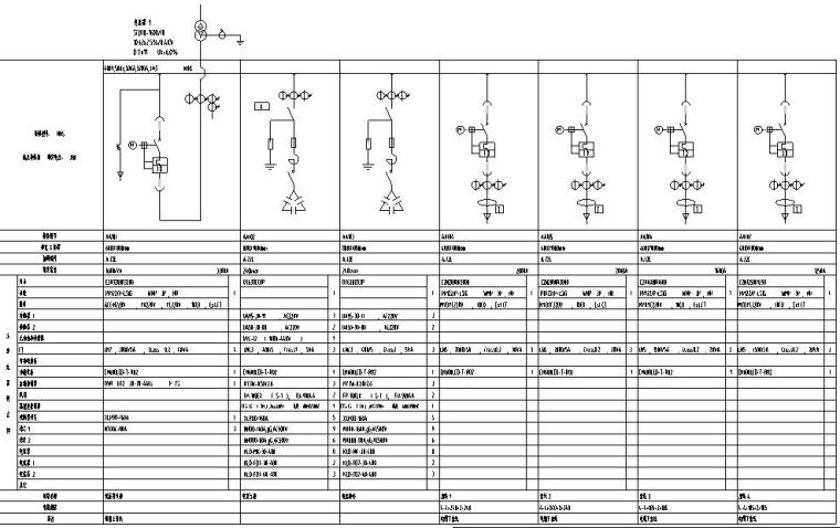 保定10KV变配电工程图纸-1#变压器低压系统图一