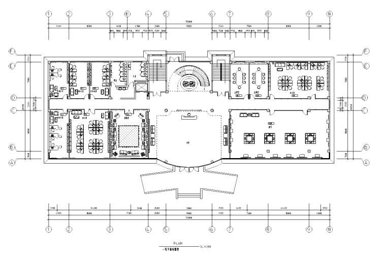 200平米办公空间施工图资料下载-[江苏]镇江办公空间设计施工图