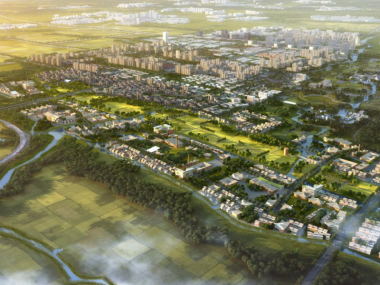新中式小镇概念规划资料下载-[上海]青浦重固镇概念规划景观方案文本-AECOM（新型城镇化综合示范区）