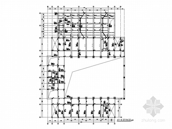 [南京]五层框架结构小学结构施工图（地下三  层）-地下一层梁平法施工图 