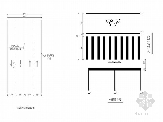 道路施工标志标线资料下载-[安徽]城市支路交通工程标志标线施工图设计31张