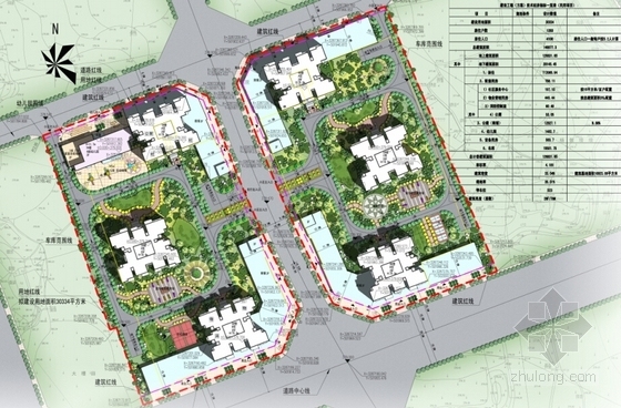 [重庆]现代风格高层住宅安置区规划设计方案文本（含CAD）-现代风格高层住宅安置区规划总平面图