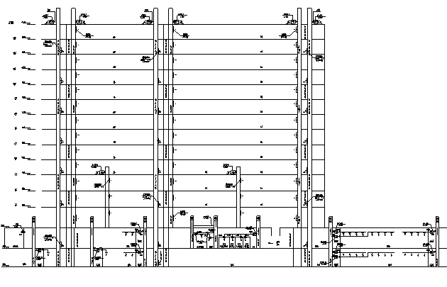 高层建筑暖通施工图纸资料下载-商业综合体暖通施工图纸（空调、通风、防排烟、bas）