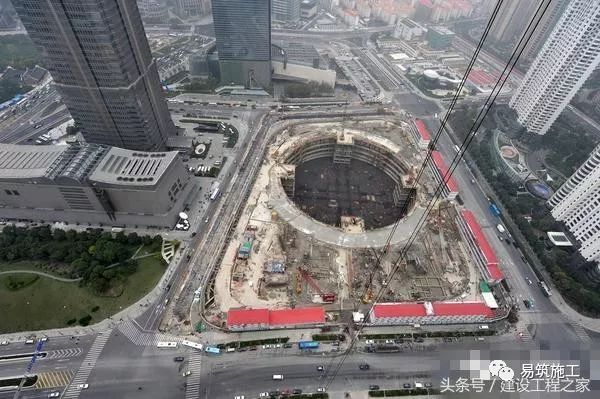 上海中心大厦设计和施工资料下载-上海中心大厦逆作法施工图解