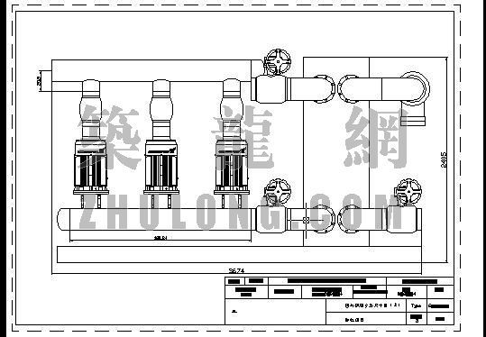 格力水水热泵机组资料下载-我公司的水水供热机组CAD设计图