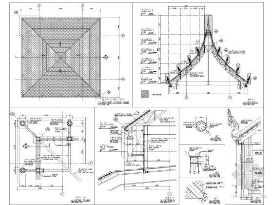 [上海世博会]泰国馆建筑施工图-屋面详图