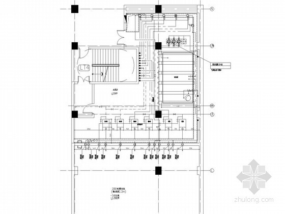 建筑给排水泵房系统图资料下载-[安徽]多层办公楼卫生间泵房给排水详图
