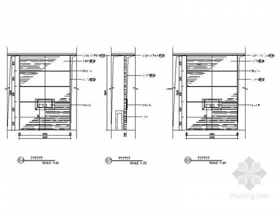 [重庆]港台知名设计师设计现代风格高层复式样板房施工图立面图