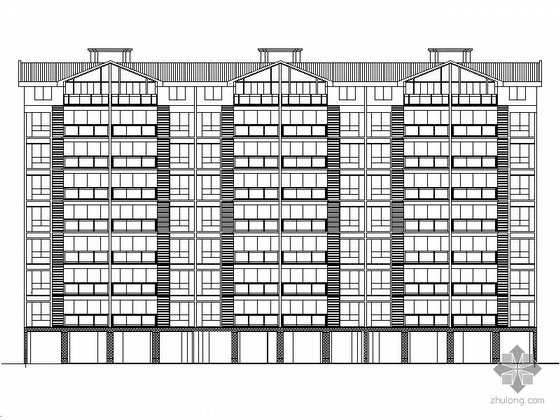 22层板式建筑资料下载-[太仓]某八层住宅楼建筑施工图（22号楼）