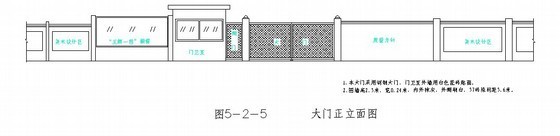 施工现场大门cad资料下载-施工现场大门示意图