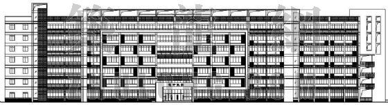 商场建筑方案设计立面图资料下载-某学院设计大楼立面图设计方案