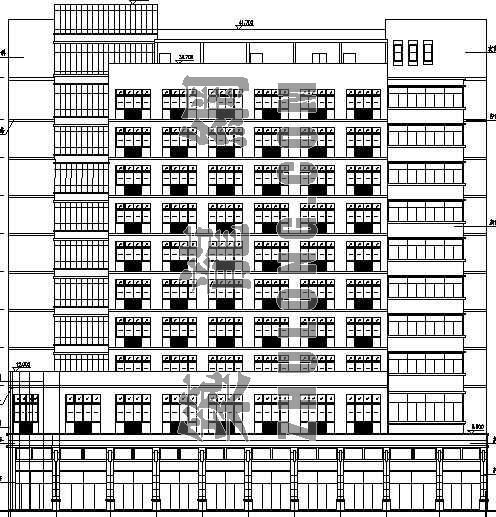 小区高层建筑施工图资料下载-一栋办公小高层建筑施工图