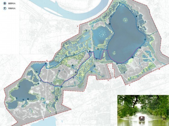 水生湿地植物设计方案资料下载-[淮南]湿地公园规划设计方案（三）