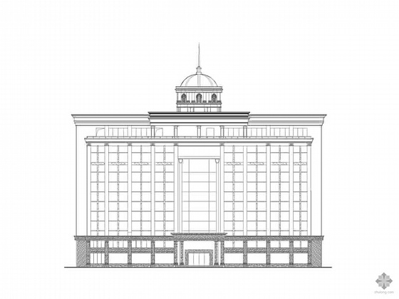 广西办公楼建筑资料下载-[广西]某七层人大常委会办公楼建筑施工图