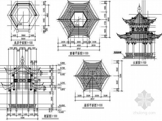 景观廊亭古建施工图- 