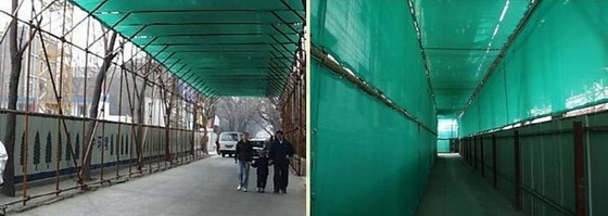 [广州]建筑工程现场安全文明施工规范图集（附图丰富）-临街通道口防护棚