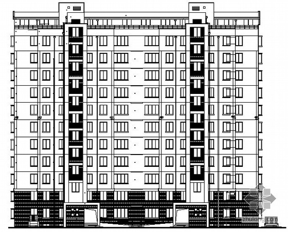 十一层住宅cad资料下载-某十一层高层住宅楼建筑设计施工图