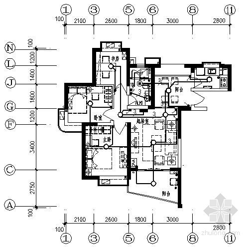 [西安]30层花园住宅电气施工图纸- 