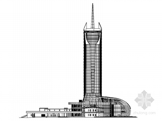 [上海]长途汽车站施工图（含效果图）-长途汽车站分层立面图