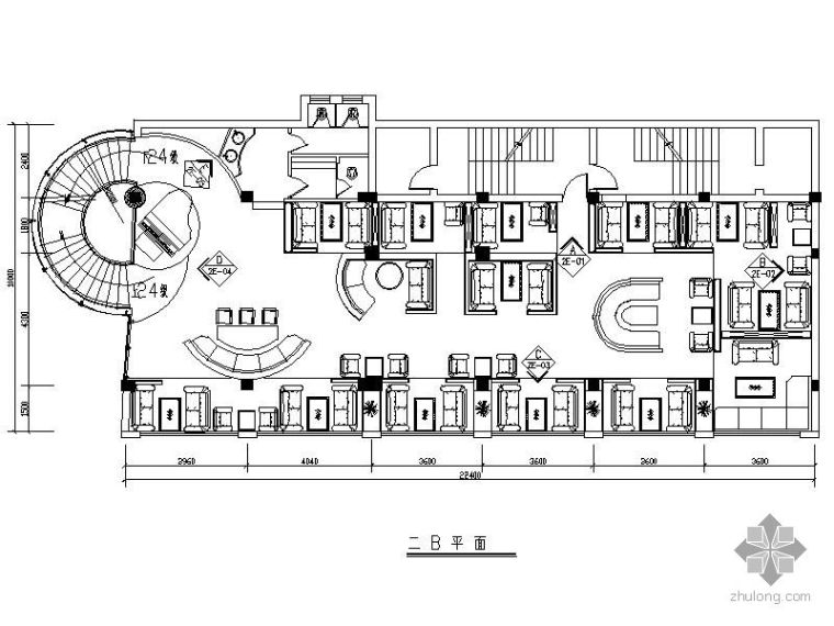 欧式独栋二层滨水咖啡厅商业建筑资料下载-某咖啡厅装修图